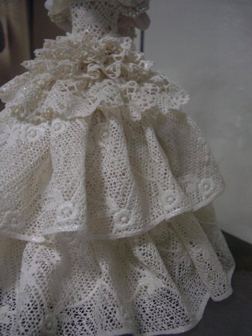 ★陶製レース人形★ウエディングドレス★花嫁★結婚★ハンドメイド