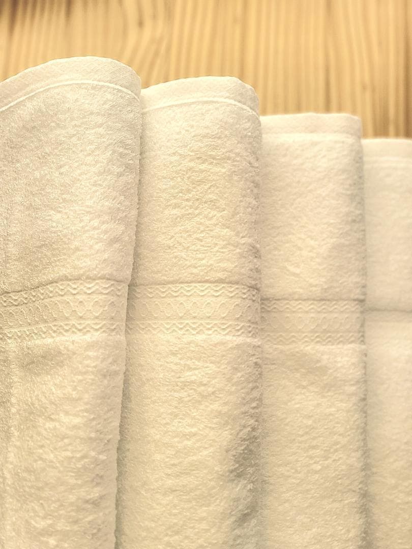 泉州タオル 高級綿糸ホワイトバスタオルセット4枚入 まとめ売り タオル新品