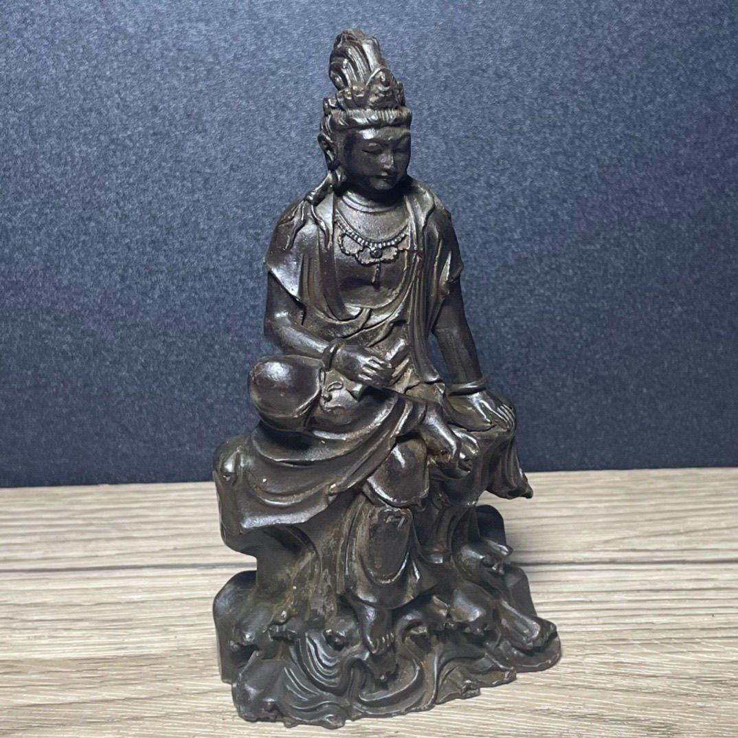 仏教美術 仏像 南海観音仏像 観音菩薩仏像 小仏像 銅製 銅器