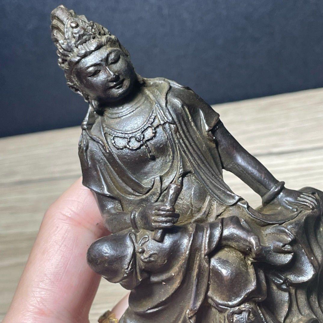 仏教美術 仏像 南海観音仏像 観音菩薩仏像 小仏像 銅製 銅器