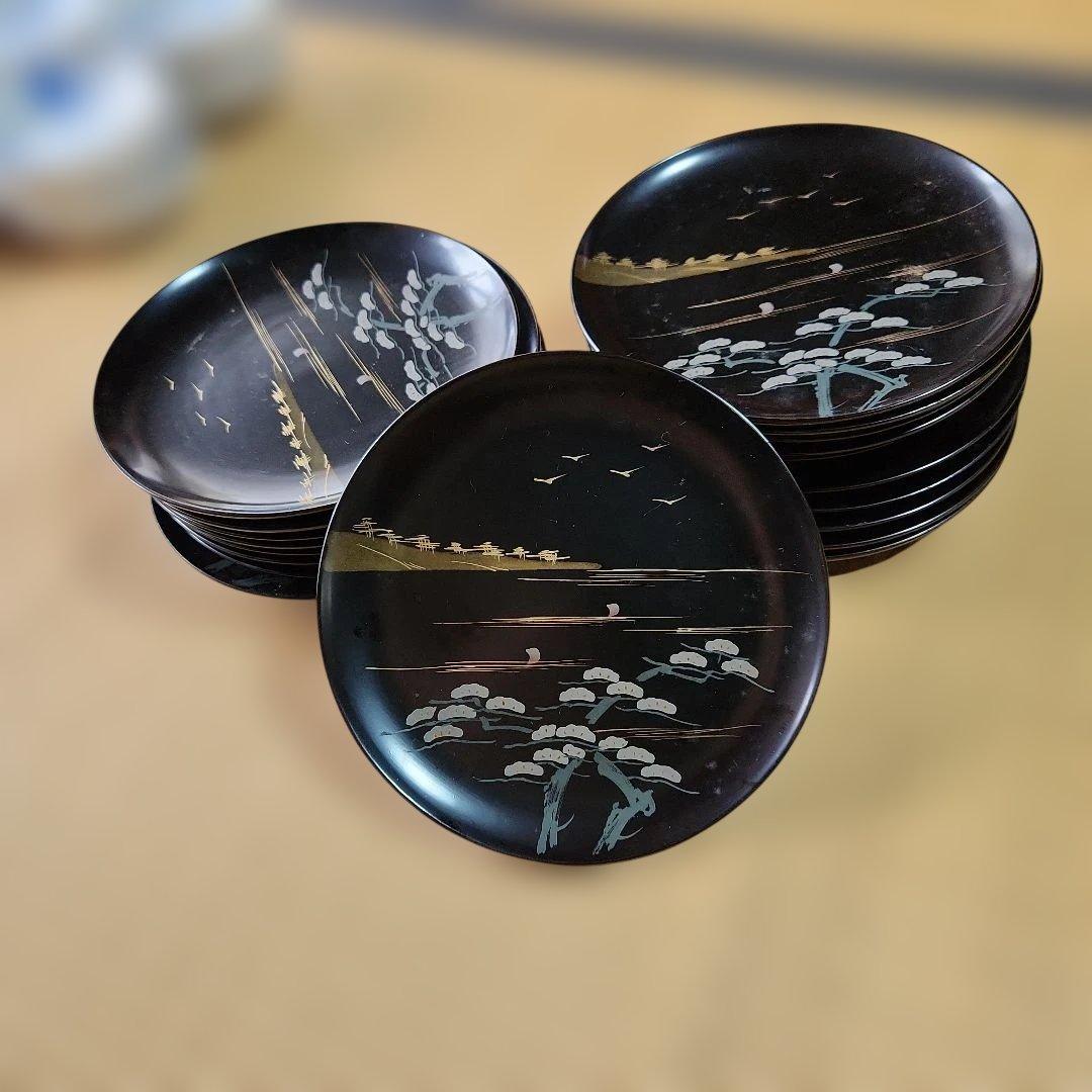 漆器 円形菓子皿