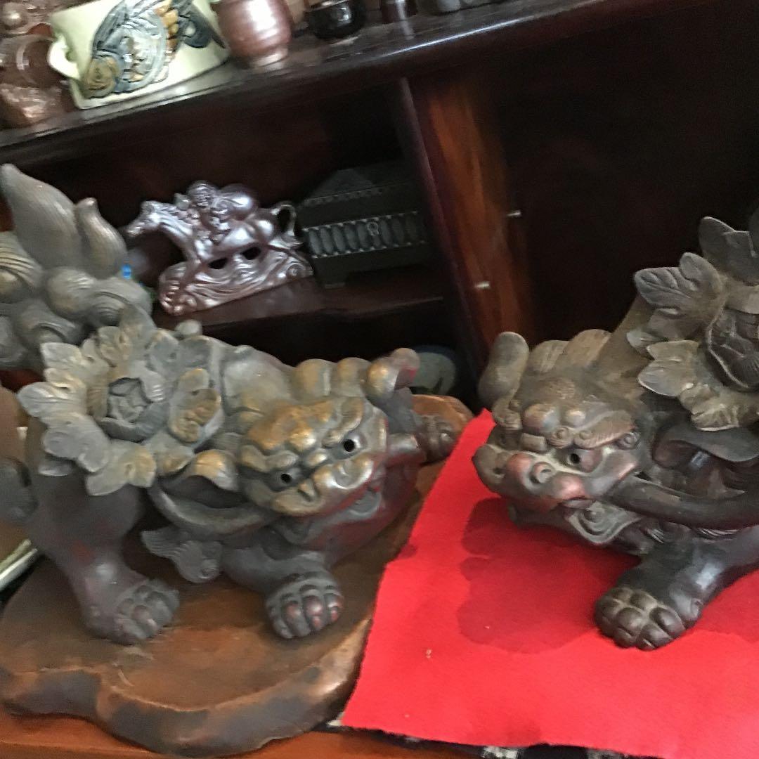 古備前骨董古美術品売約済み❣️ぷっちーにです❣️江戸期。細工物ボタン獅子。❣️