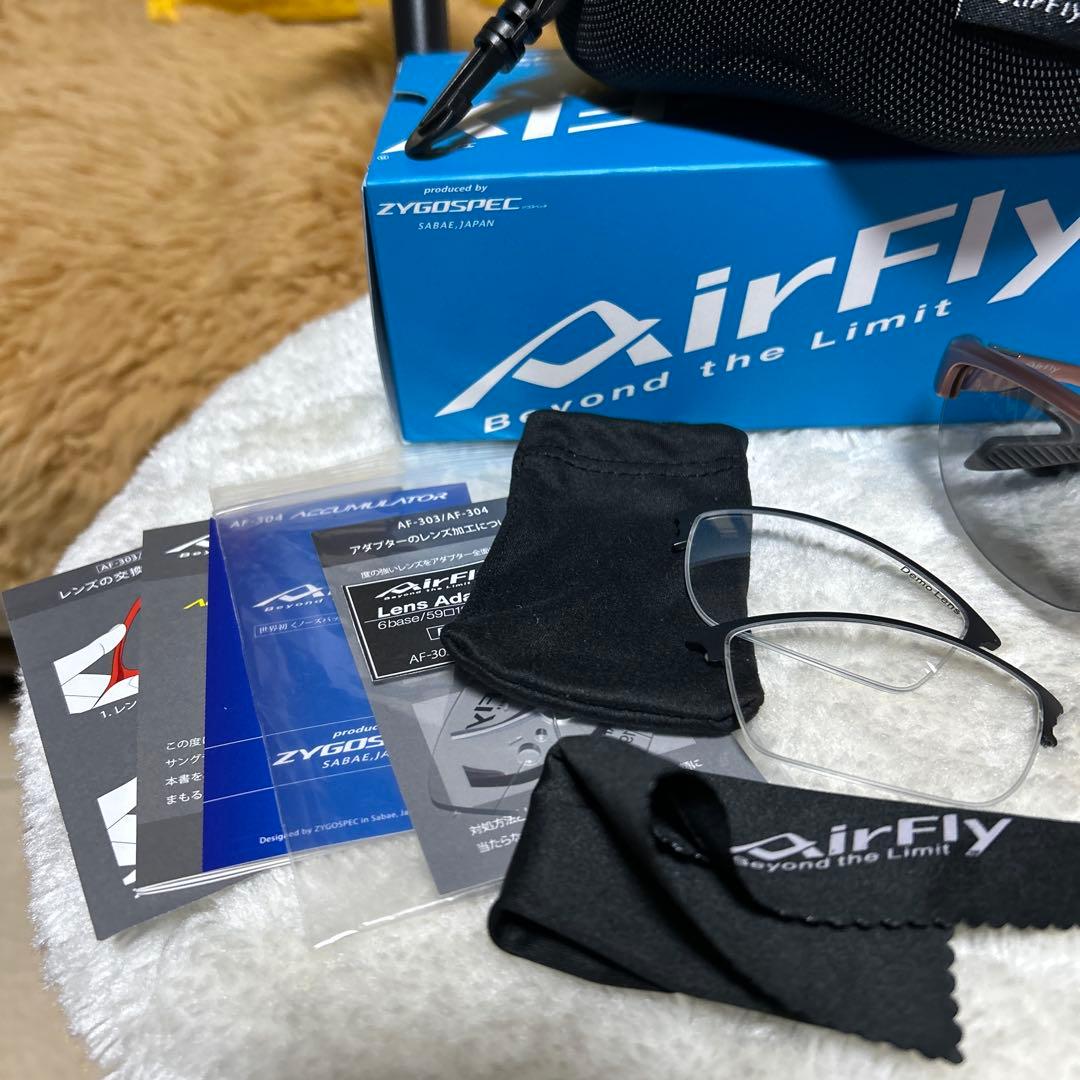 AirFLY スポーツメガネ ピンク系ブラウンフレーム
