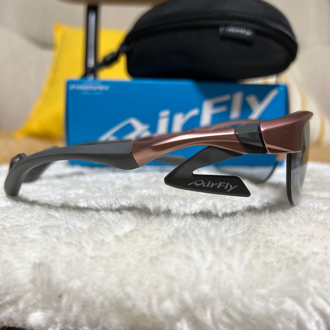 AirFLY スポーツメガネ ピンク系ブラウンフレーム