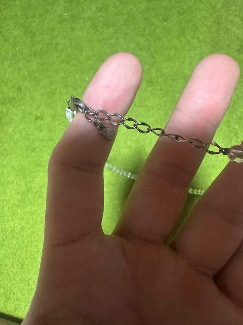 ファイテン　水晶ネックレス(5mm玉)50センチ