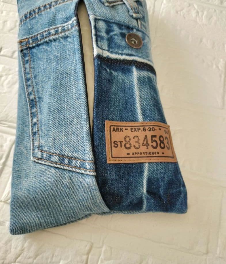 ソフトパック用ティッシュカバー　デニムリメイク