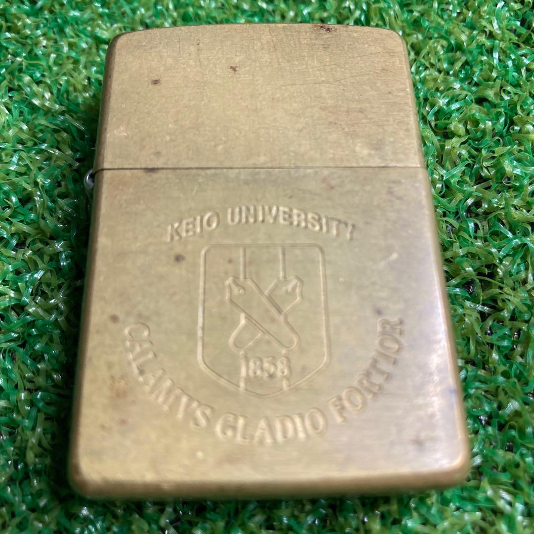 【希少品】1996年製【真ちゅう製】 慶應義塾大学【Zippo】