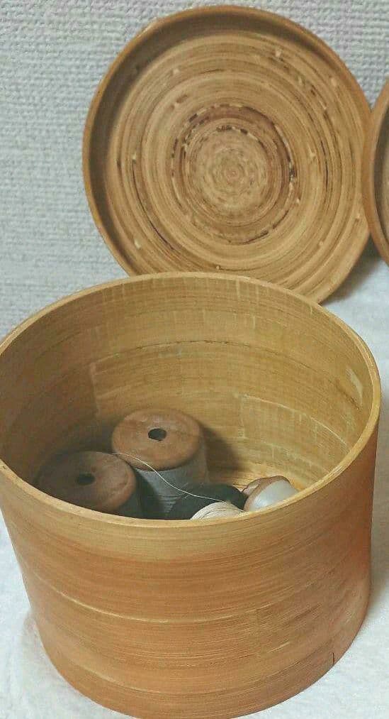 北欧プライウッドの蓋付き小物入れ       ヴィンテージプライウッドbox