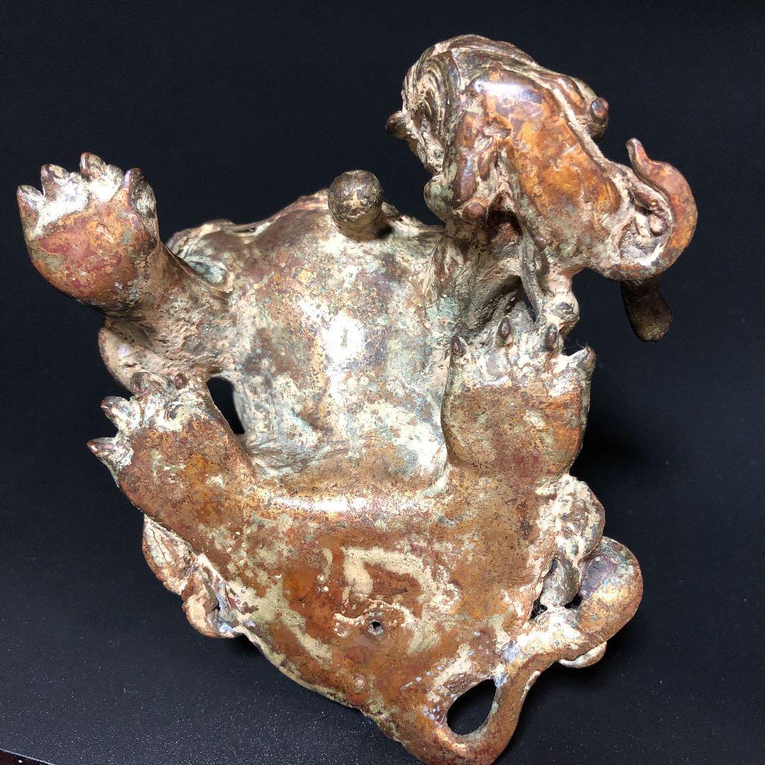 古銅　獅子　置物　時代物　古美術   骨董　コレクション