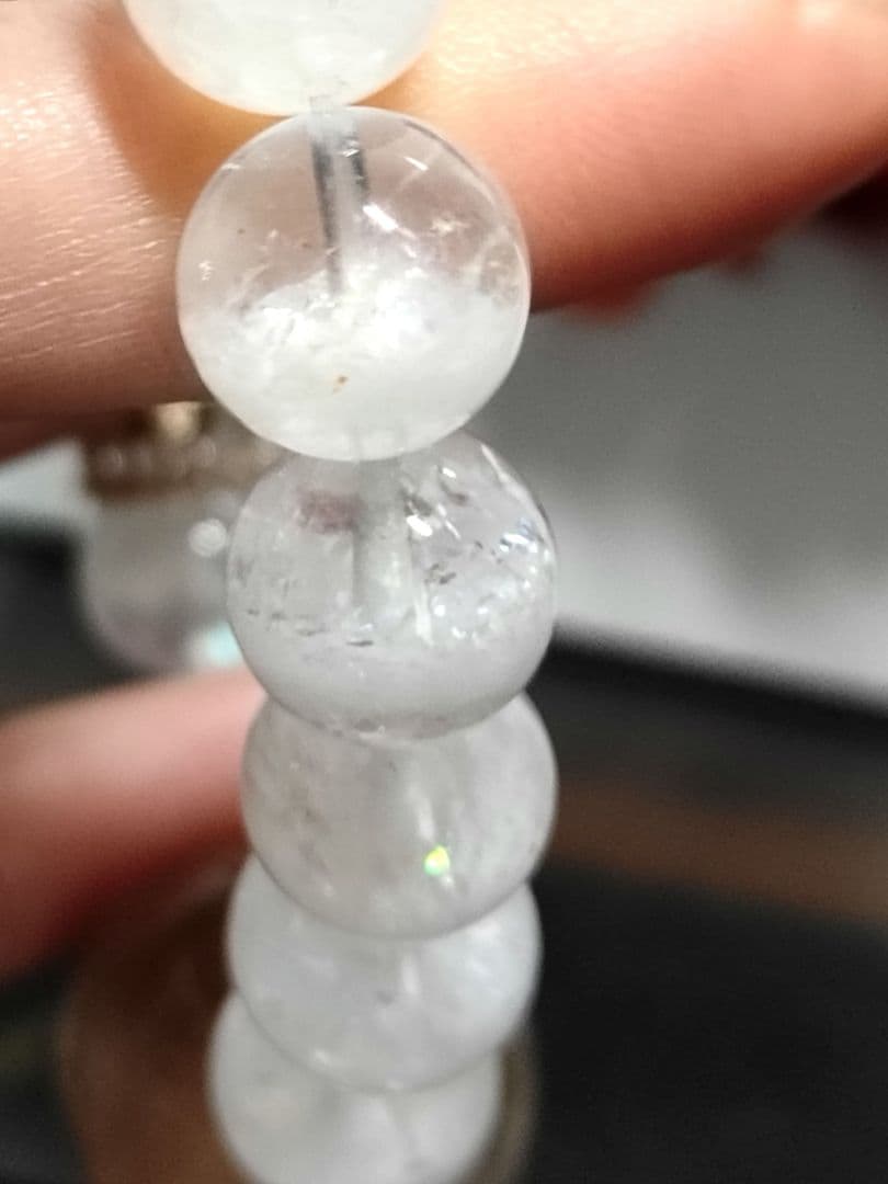 ホワイトガーデンクォーツ　サゲニティッククォーツ　ブレスレット