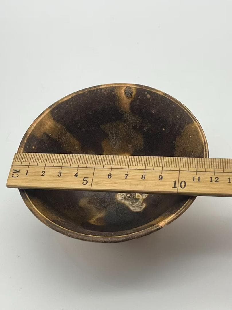 宋時代 吉州窯黒釉褐斑茶碗 天目茶碗　唐物　茶道具【旧家蔵出し】(F-148)