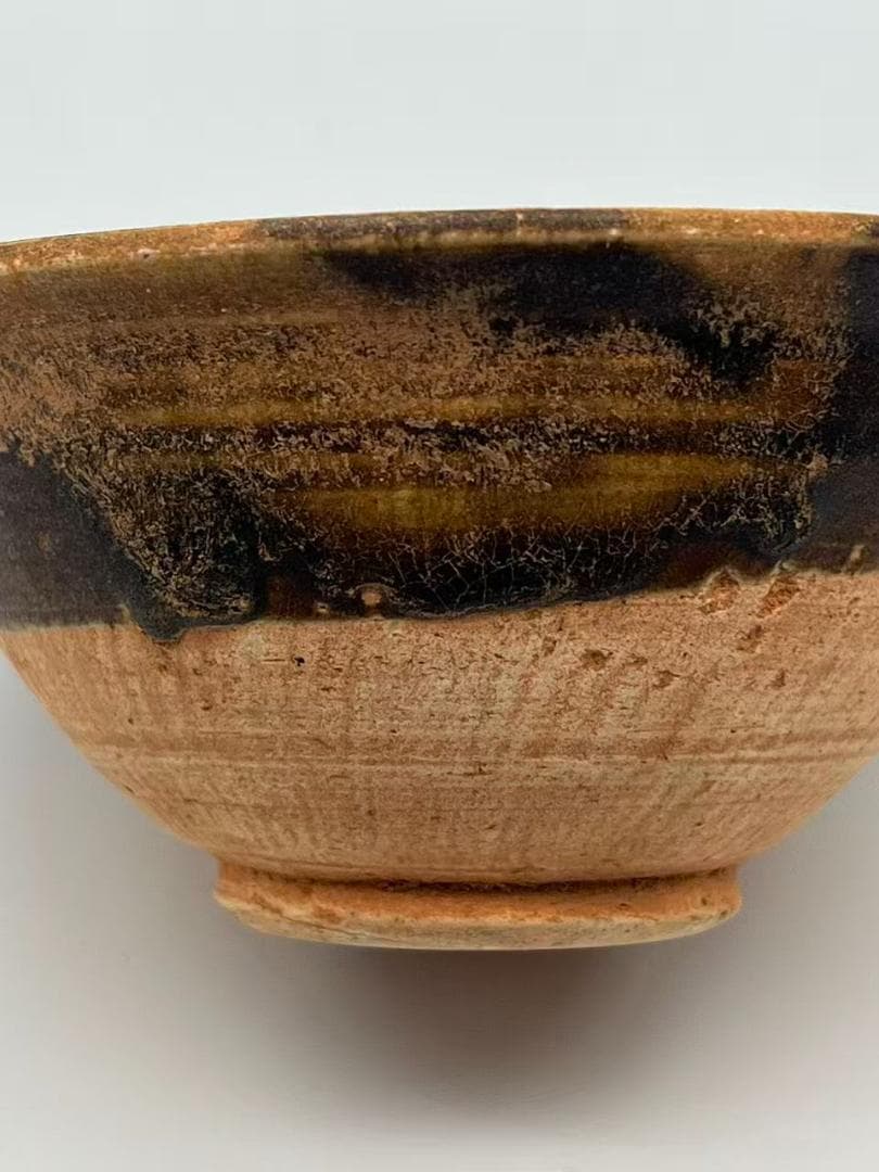 宋時代 吉州窯黒釉褐斑茶碗 天目茶碗　唐物　茶道具【旧家蔵出し】(F-148)