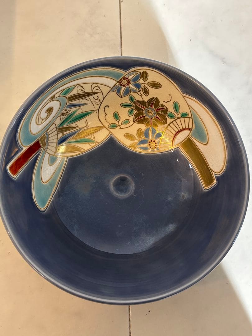 倣粉引　平茶碗　松古窯　延寿造　羽子嵐