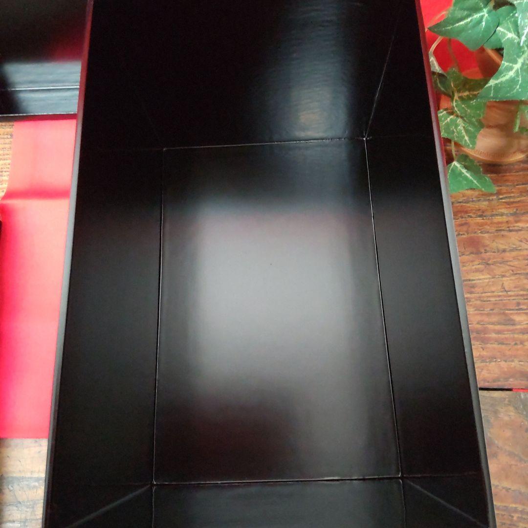 茶道具☆　平安　鳳斉　砂摺　黒柿縁　茶箱　　共箱　未使用保管品