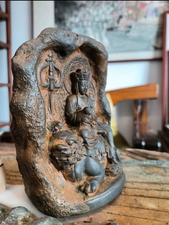 石像 地蔵菩薩像 茶台 書房 玄関 禅意置物 鎮宅 辟邪 開運 風水招財 工芸品