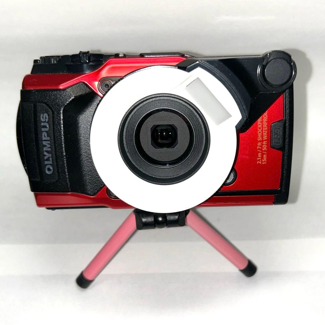 【デジカメ】OLYMPUS TG-6 フラッシュディフューザー付 動作正常 箱無