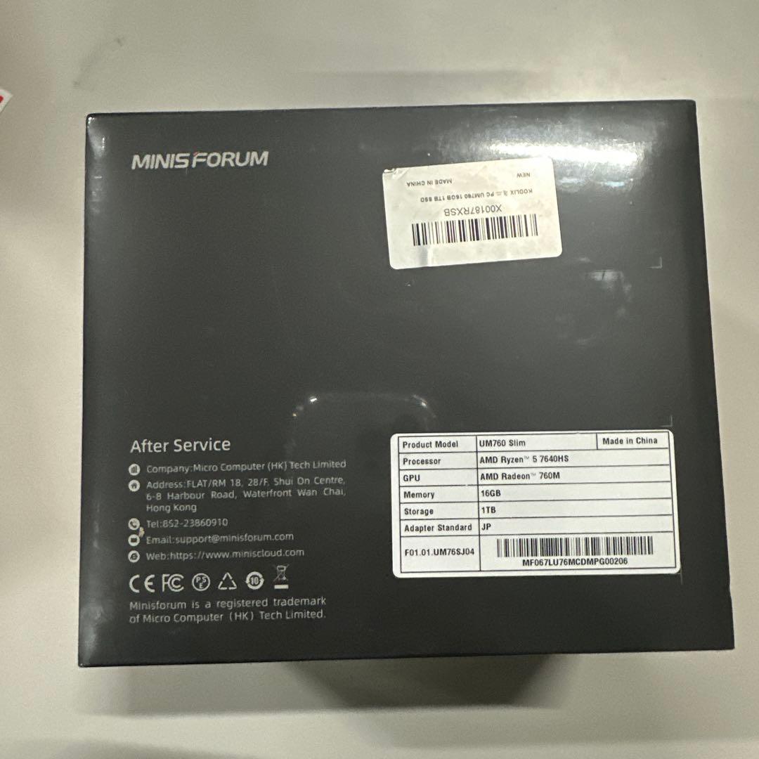 【未使用】MINISFORUM UM760 Slim