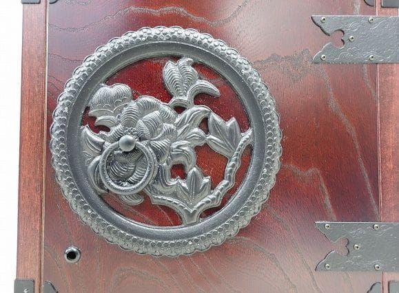 民芸家具 仙台箪笥 小箪笥 船箪笥 タンス 三段 鍵付き 縦40cm 横32cm