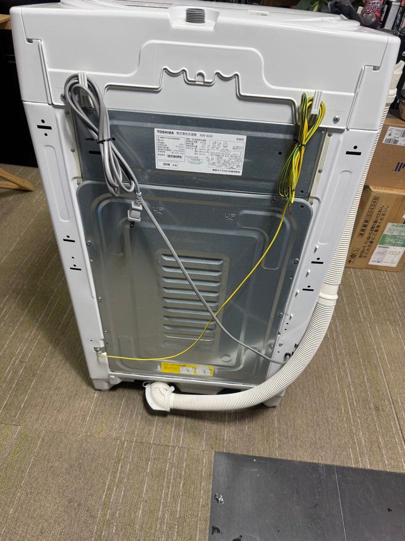【分解洗浄作業済】【美品】TOSHIBA 6.0Kg 全自動洗濯機　AW-6G6