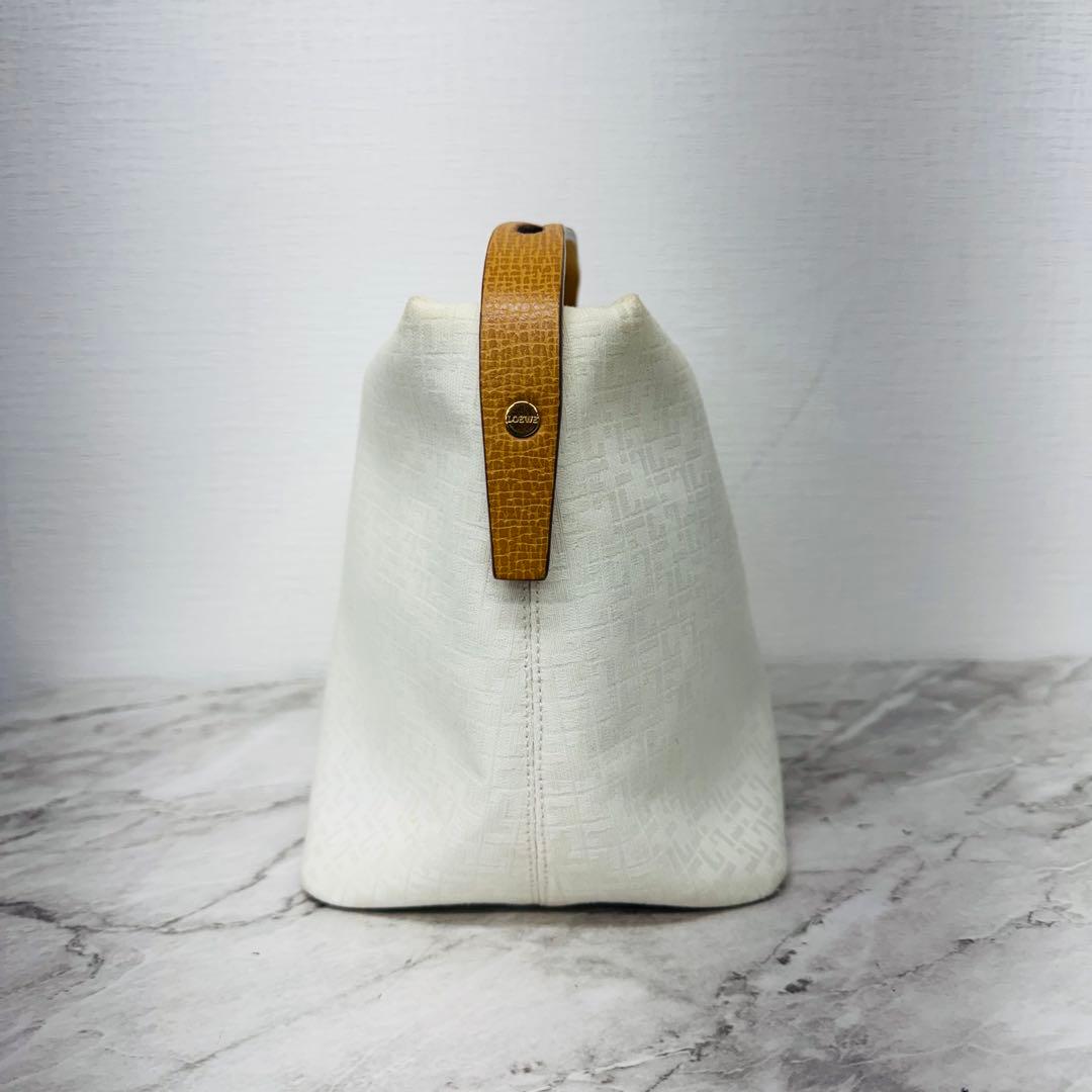 ✨LOEWE✨ロエベ✨スモールアナグラム✨ホワイト✨ヴィンテージ✨ハンドバッグ✨