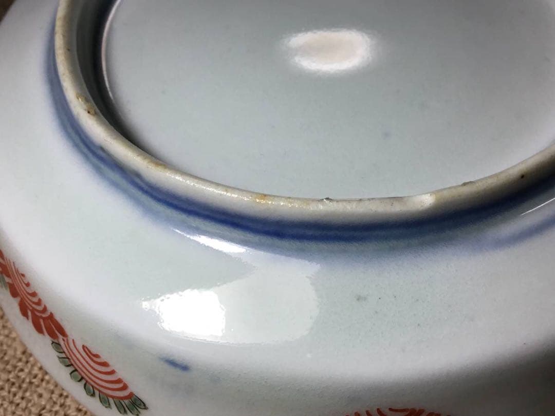 古伊万里◆小皿２枚◆色絵 染付 ４寸 12㎝ 山水 手塩皿 豆皿 銘々皿 和食器