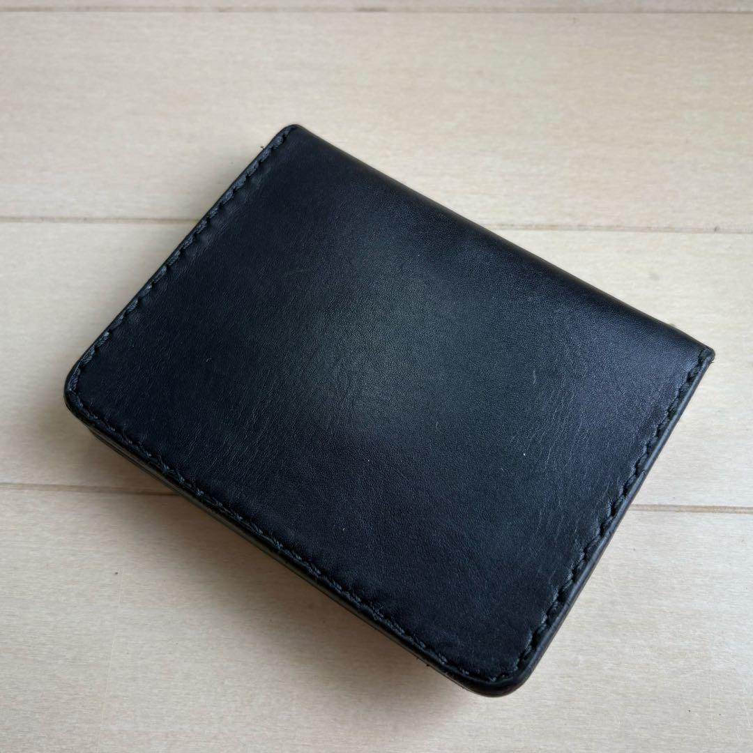 【本革】トラッカーウォレット　ショート　ブラックニッケル　メンズ　財布　二つ折り