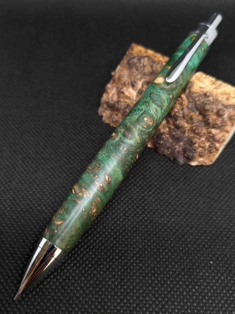 スタビライズドウッド 本花梨瘤 シャーペン0.5mm 工房楔 監修 加藤金属