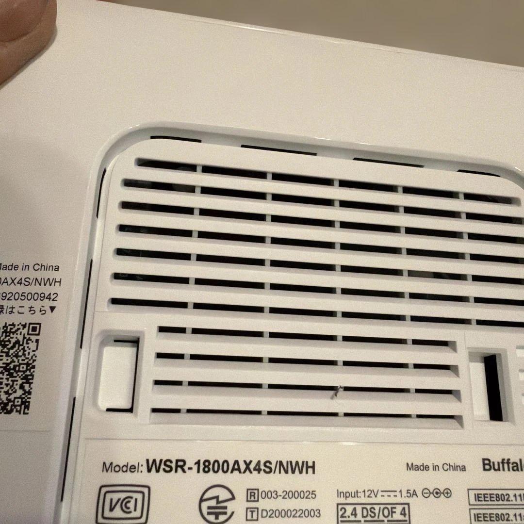 Buffalo WSR-1800AX4S/NWH 無線LANルーター
