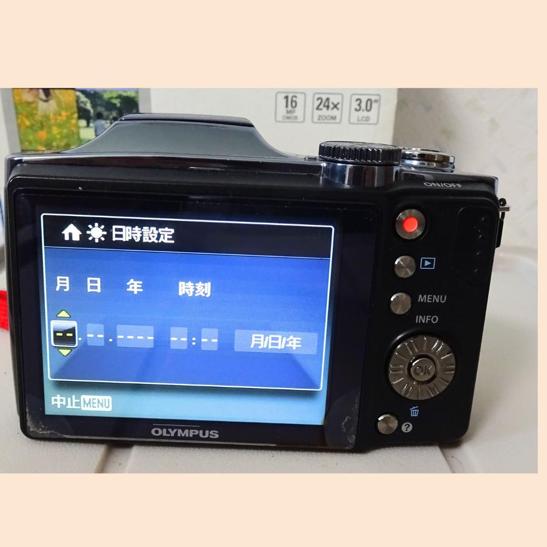 極美品 OLYMPUS SZ-30MR 光学24倍ズーム 予備電池5個付完動品