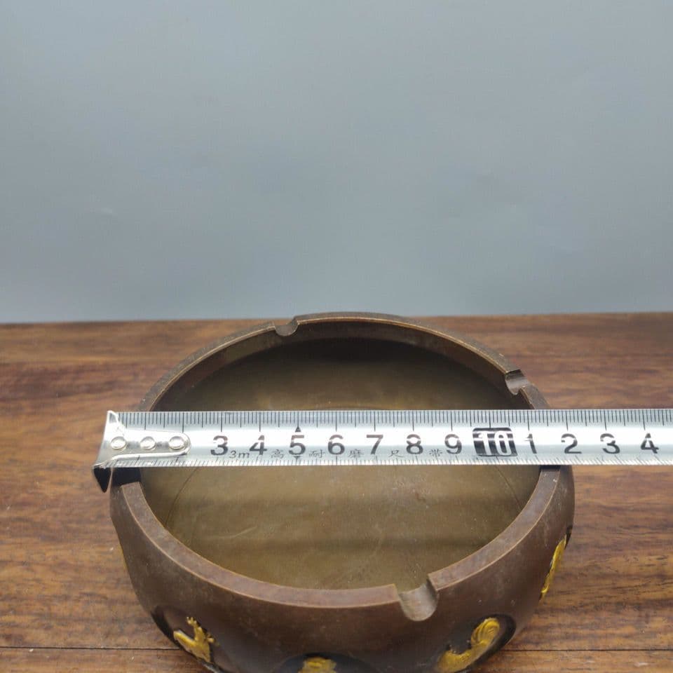 銅器 十二支 灰皿 家 事務室 装飾品 工芸品 置物