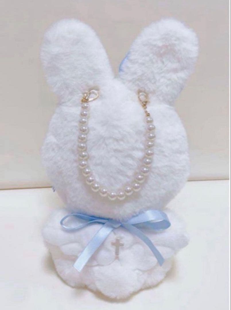 おすわり♥ぬい服♥着ぐるみ♥16cm♥うさぎ天使♥バックチャーム♥277