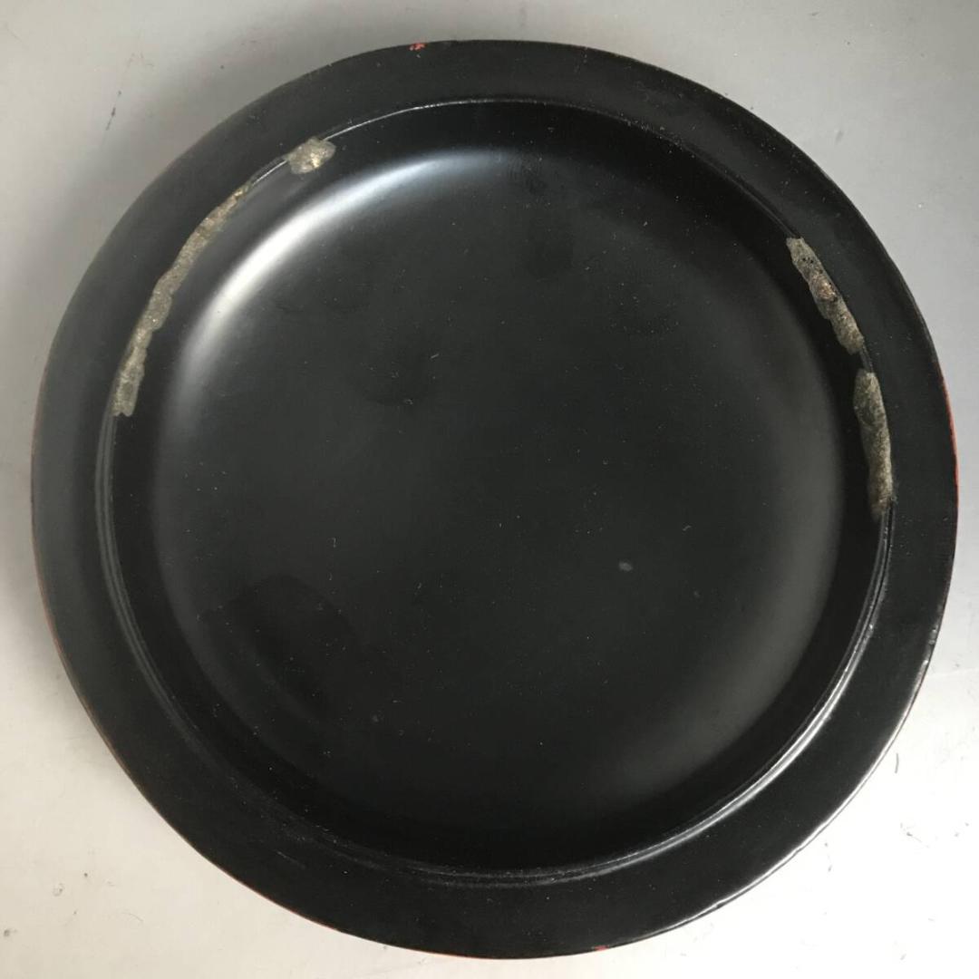 中国美術 堆朱 漆器 彫刻 花鳥文合 菓子盆 蓋物 唐物
