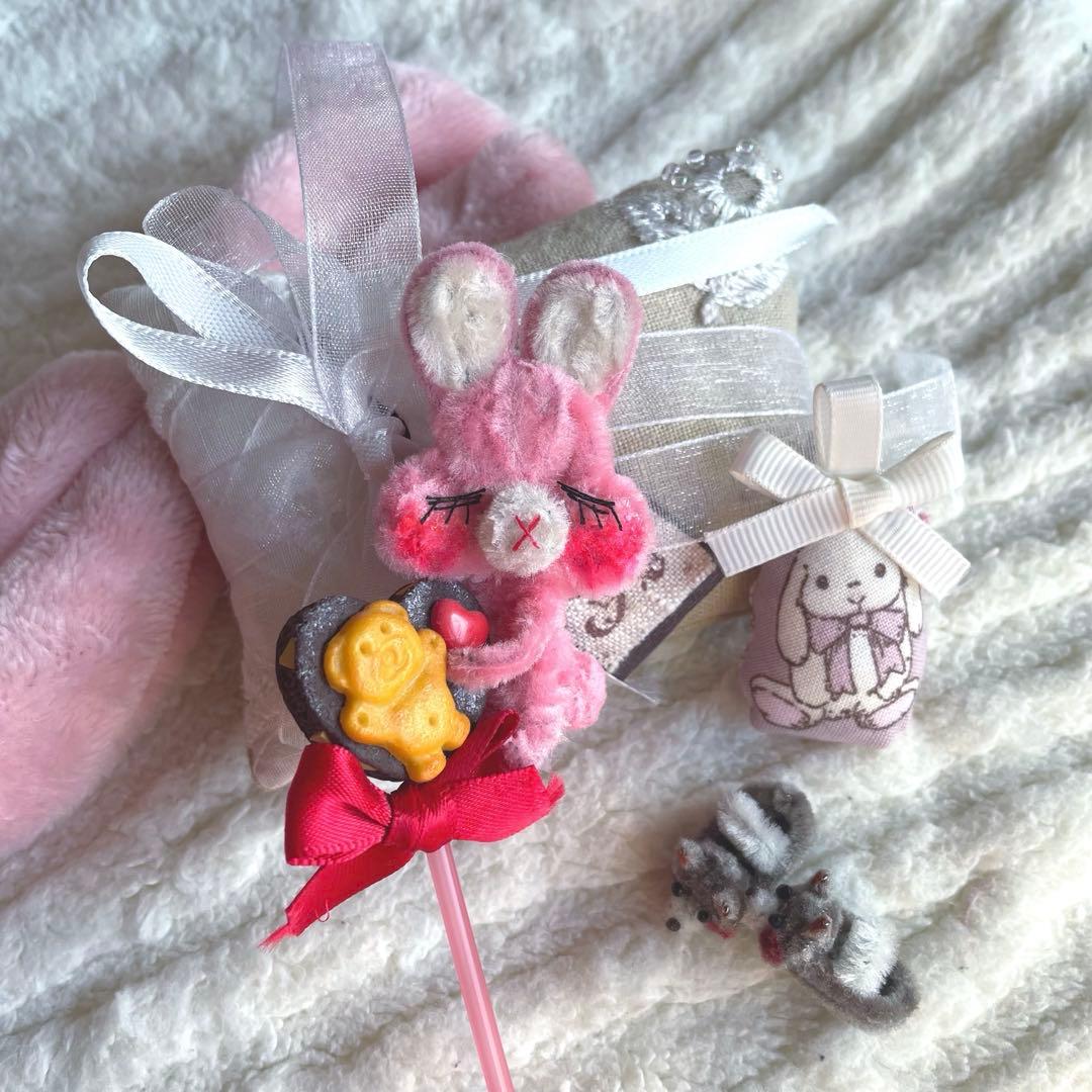 ♡おやすみ抱きつきうさたん　♡ちびくまさんルームシューズ　ドール靴　blythe