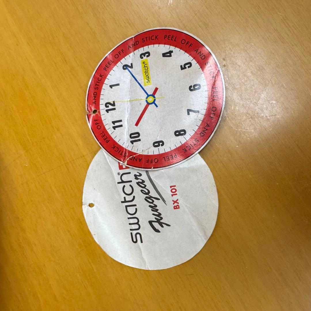 少し難ありSwatch 時計デザイン ボストンバッグ レッド 80年代