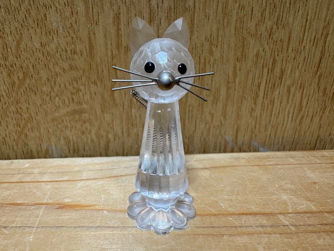 スワロフスキー 猫 ねずみ ハリネズミ 3匹セット 置物