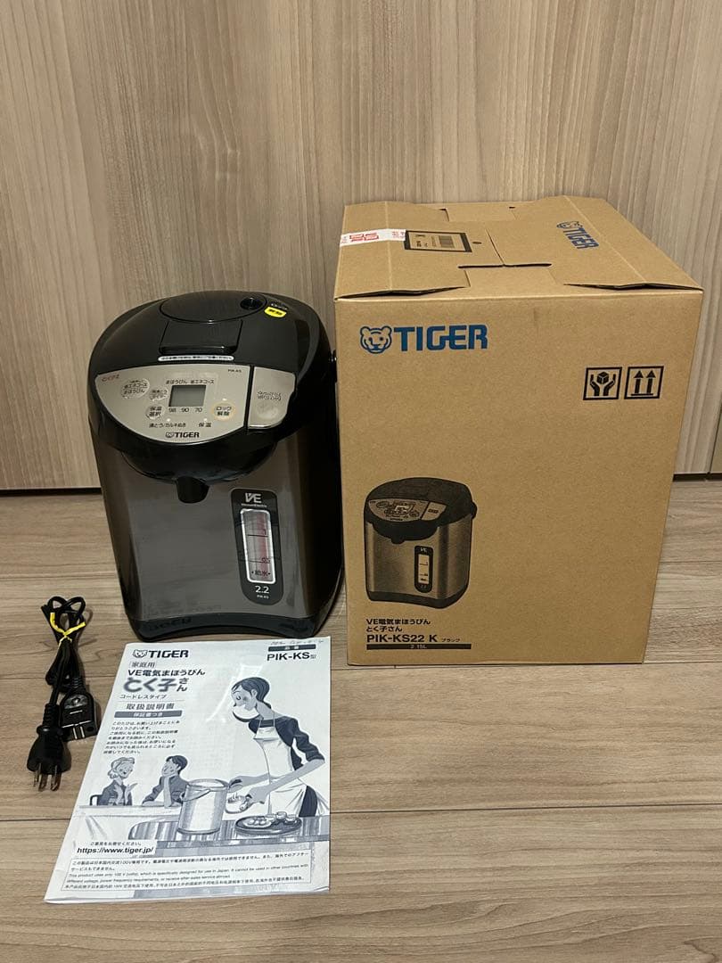 【美品】タイガー 電気ポット PIK-KS22K ブラック 2.15Lとく子さん