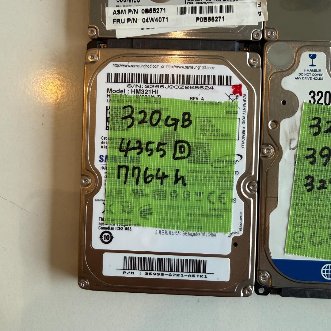 内蔵型ハードディスクドライブ 320GB〜1TB 10台セット