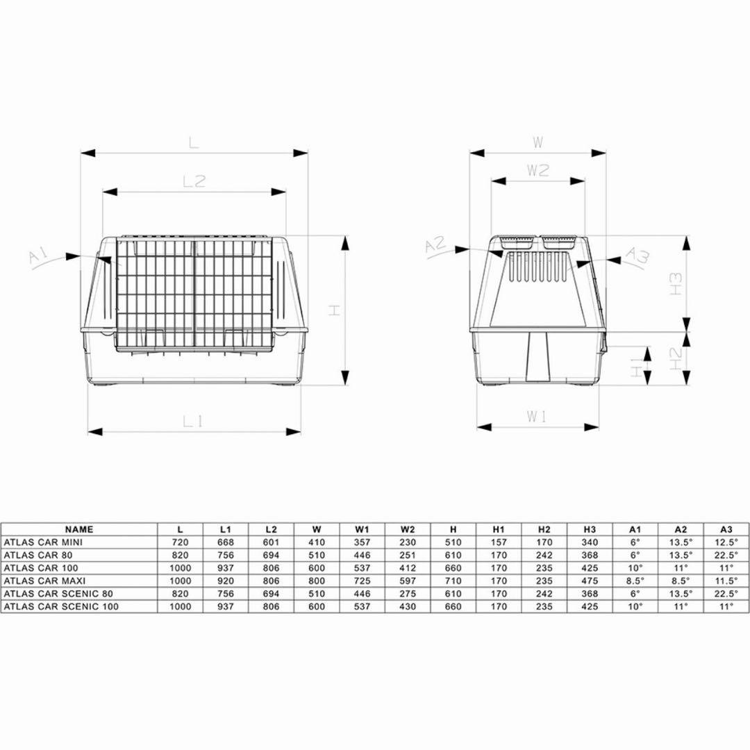 ferplast社製 アトラスカー シニック 100 犬用 クレート ケージ