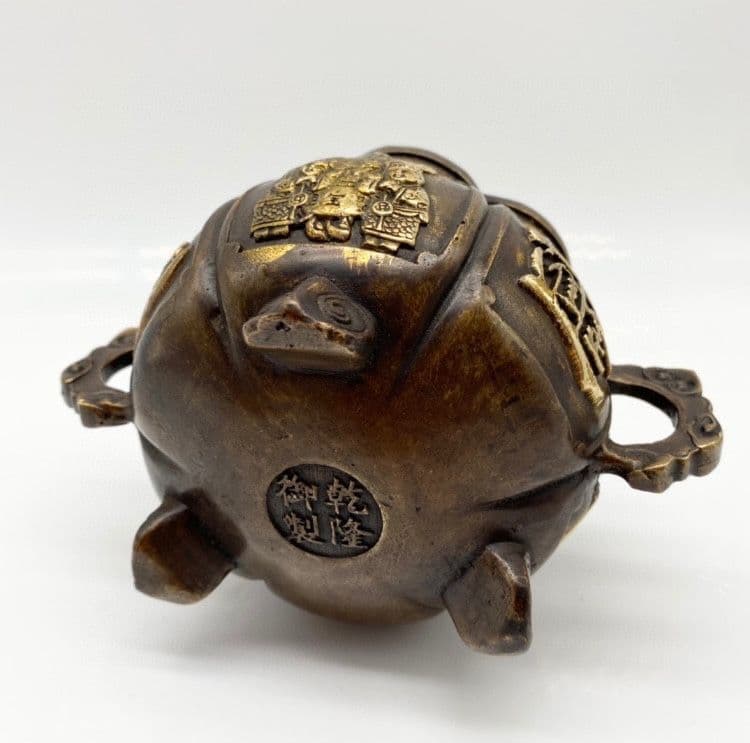 銅 細工 茶道具　香道具 財神香炉 聚宝盆 装飾品 工芸品 美術品 置物