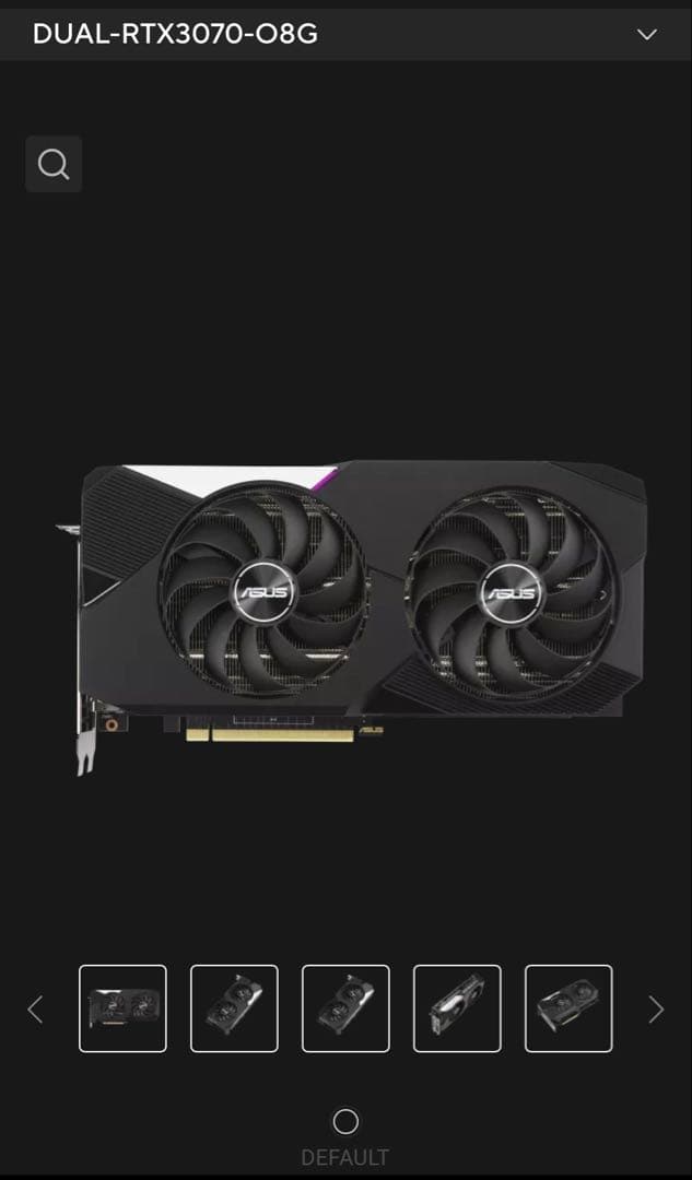 【早い者勝ち‼️】ASUS グラフィックボード DUAL-RTX3070-O8G