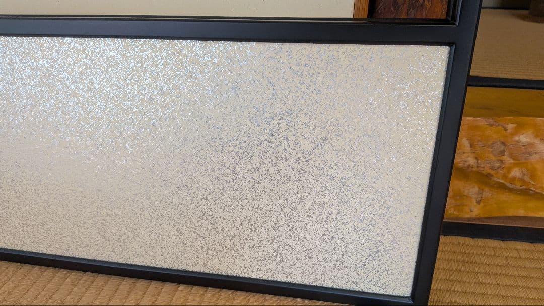 風炉先屏風　桐金箔型打　両面　茶道具