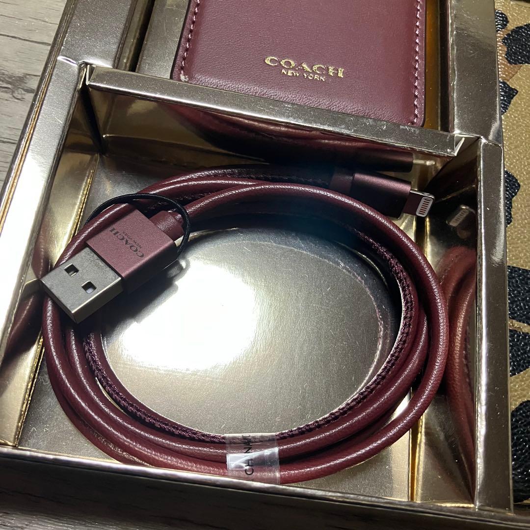 COACH コーチ iPhone8 Plus スマホケース 充電ケーブル セット