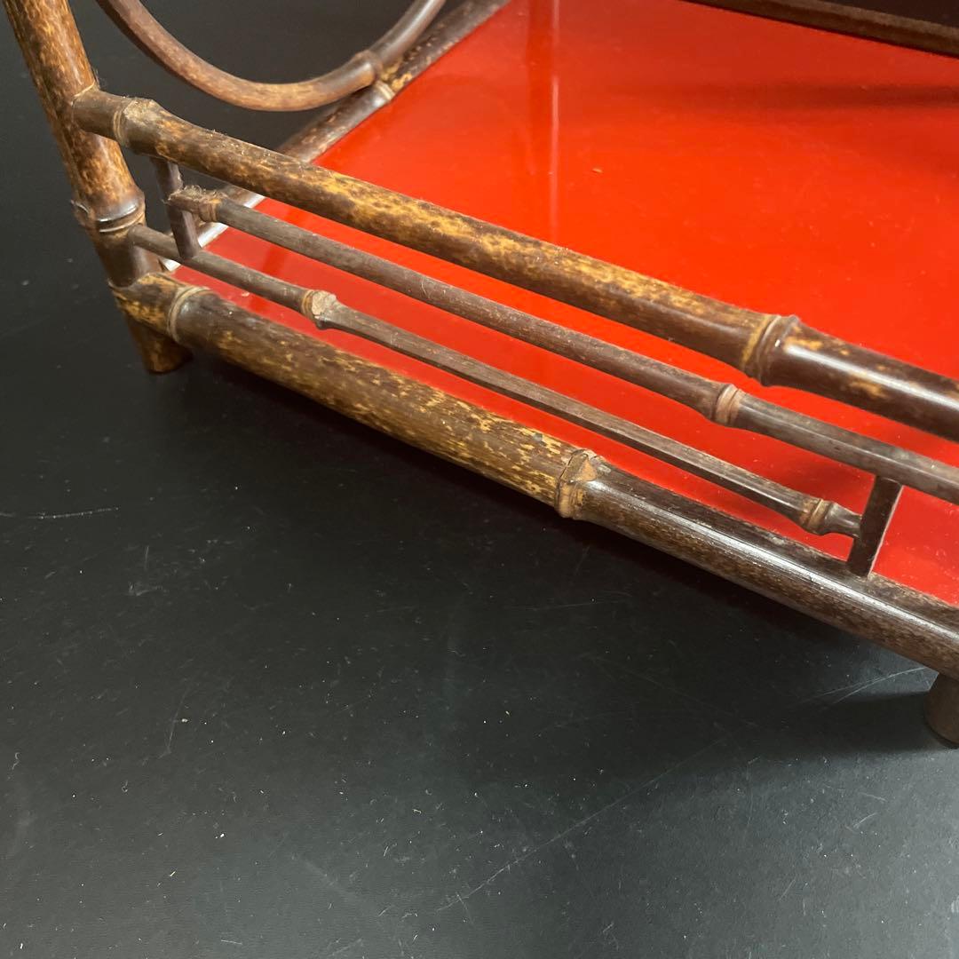 時代物　竹花台　茶棚　茶道具