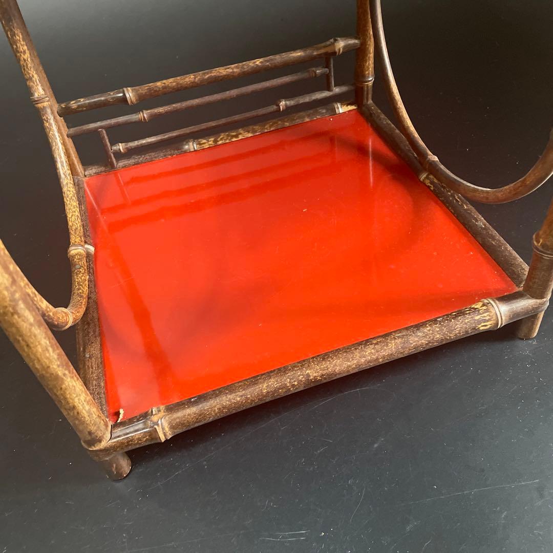 時代物　竹花台　茶棚　茶道具