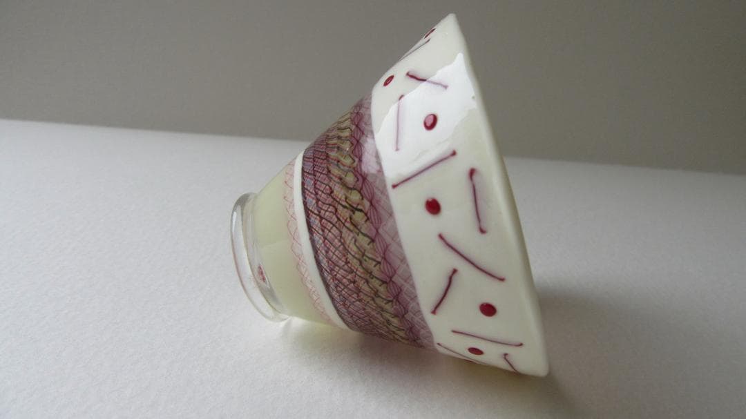 希少 コアガラス 作道僚子 酒器 盃