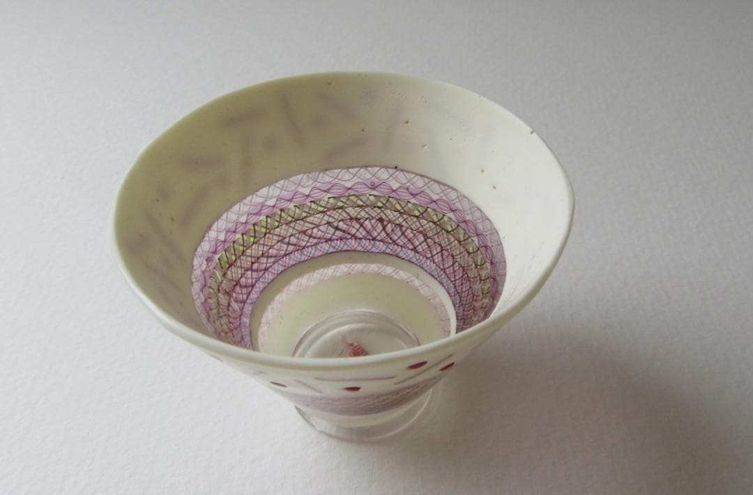 希少 コアガラス 作道僚子 酒器 盃