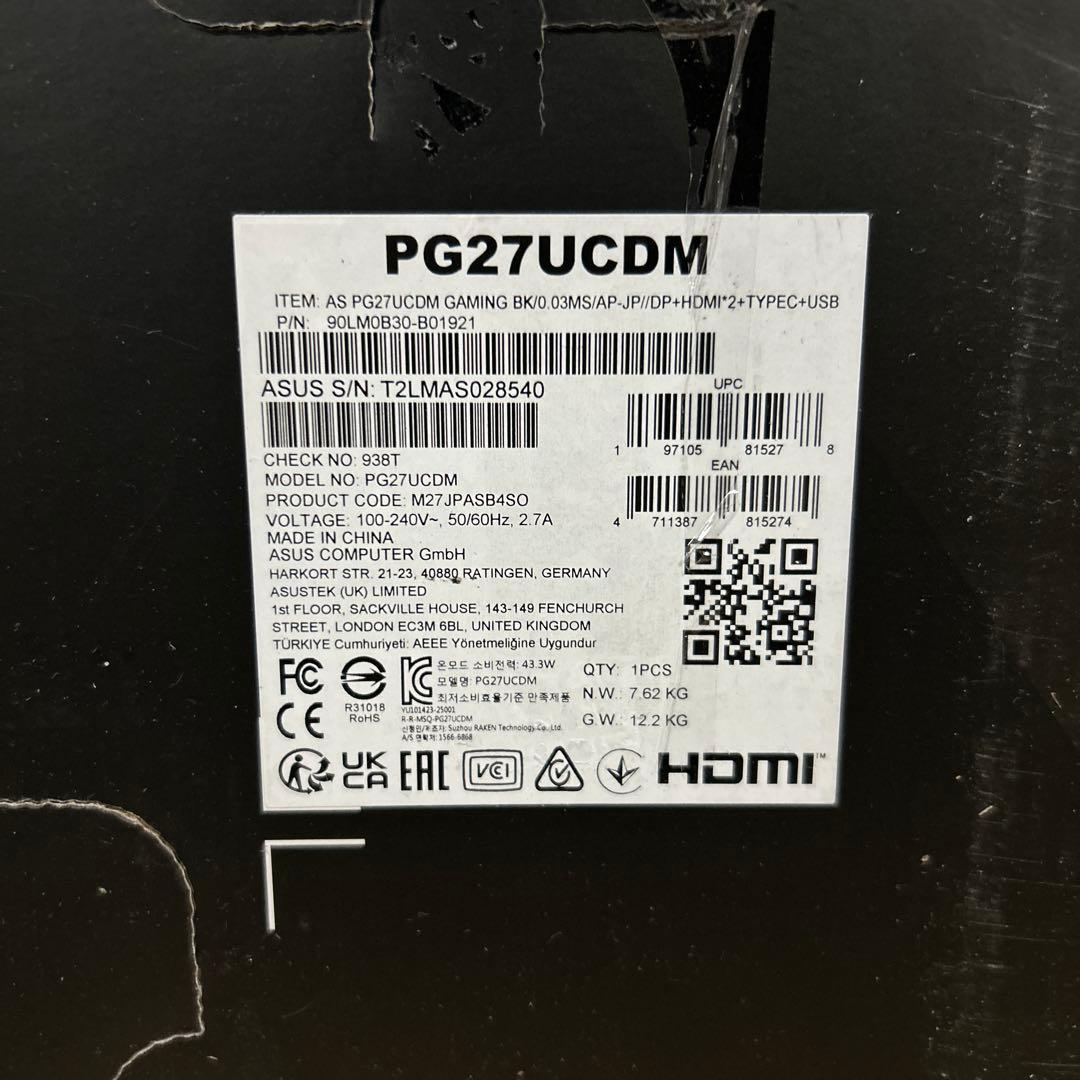 S*ー様 ASUS ROG Swift OLED PG27UCDM