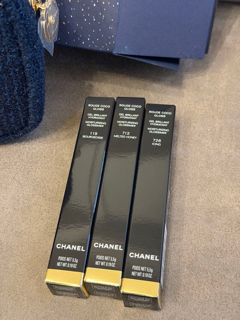 新品 CHANEL 限定品 ルージュココグロス トリオセット ポーチ付