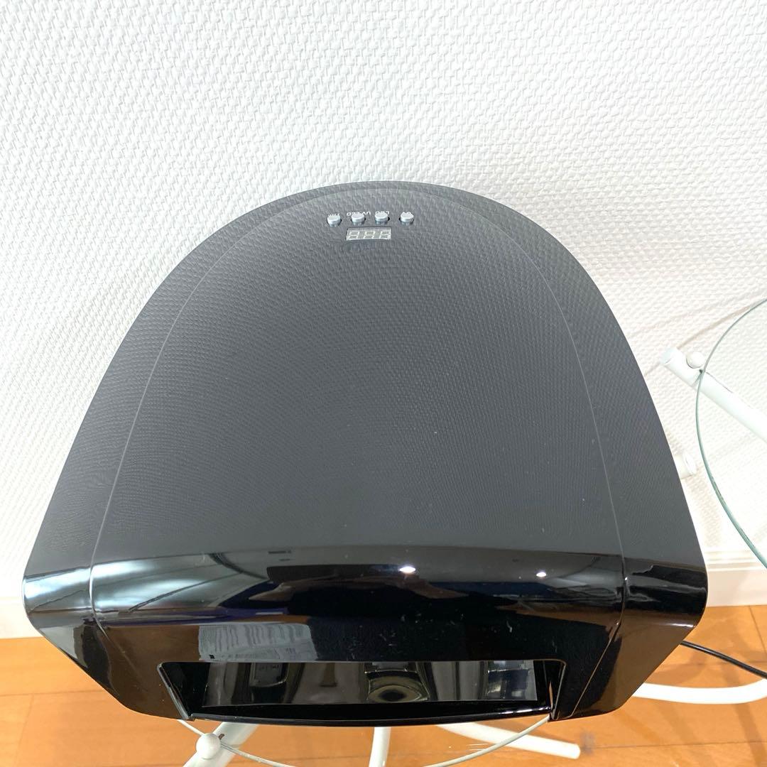 【未使用品】ハイブリッドUV/LED 黒　ジェルネイル　UVライト　替3本付