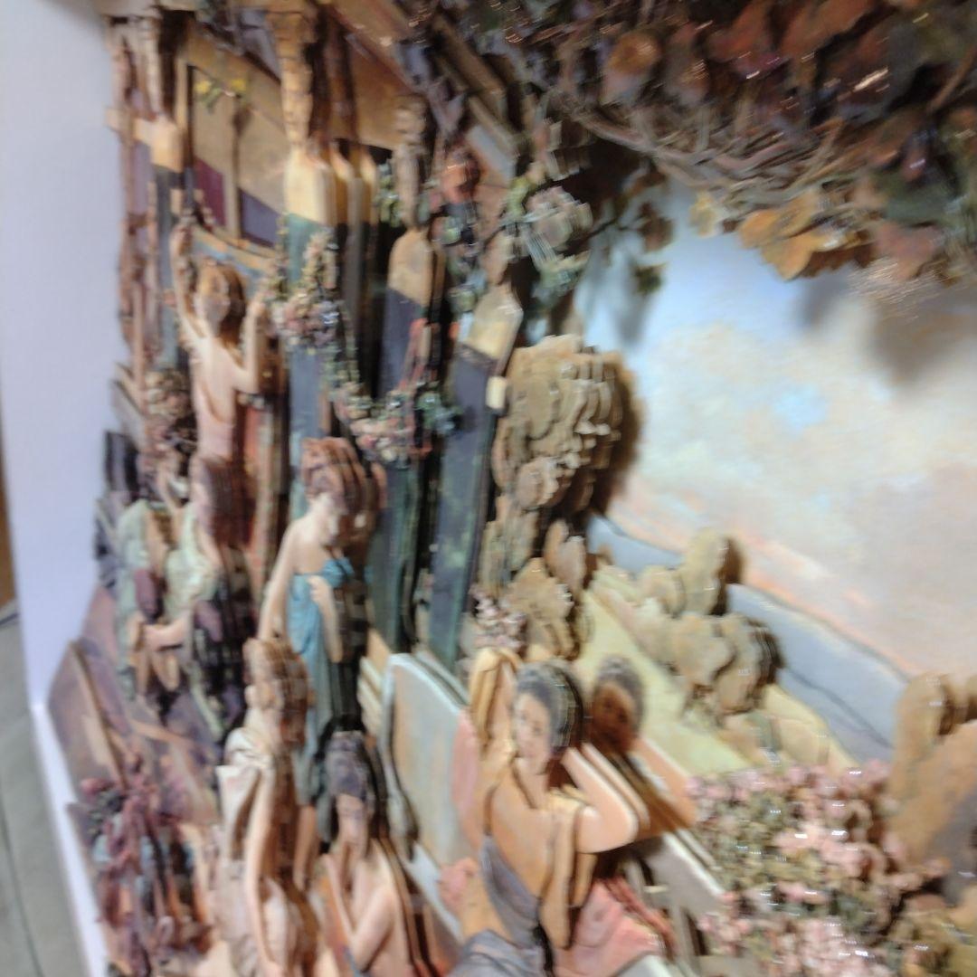 シャドーボックス古代ローマの風景 立体絵画 木製フレーム付き
